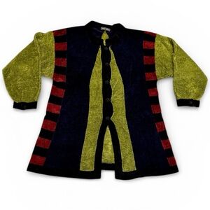 Rare Vintage 90’s Nancy Jemio Color Block Cardigan Sweater